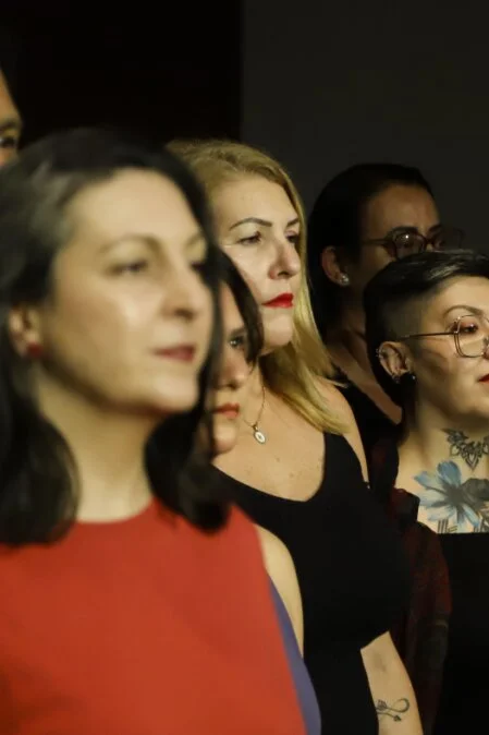 foto do espetáculo Vozes da Escola, cena da apresentação